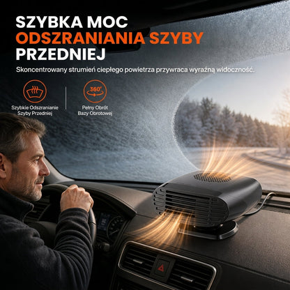 ⏳🔥 OFERTA CZASOWA: -50%! ⏰Mini 12V wentylator samochodowy i odmrażacz do szyb, do rozmrażania, usuwania mgły i ogrzewania🔥