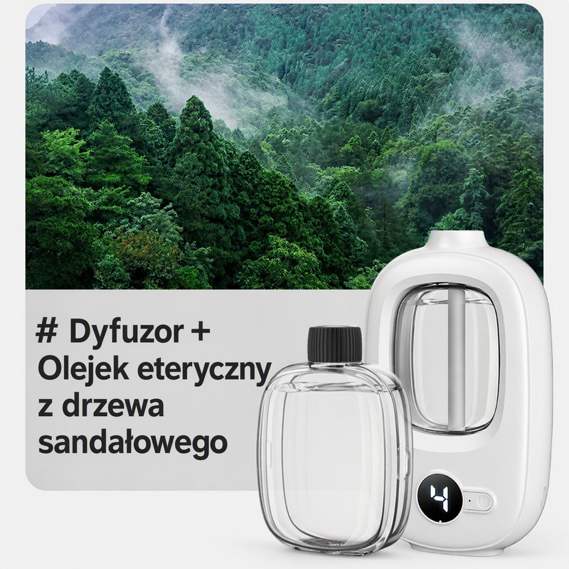 🎶 Automatyczny dyfuzor aromaterapeutyczny 🌿✨ | Rozpylanie ultradźwiękowe · Natrysk z czasem · Inteligentny wyświetlacz · Montaż ścienny i na blacie