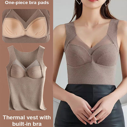 🔥✨[Best Gift for Her] 3D One-Piece Thermal Undershirt with Built-in Bra