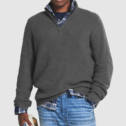 [Best Gift for Him] Men's Business Casual Zippered Sweater（🔥New Year's Special 50% off )