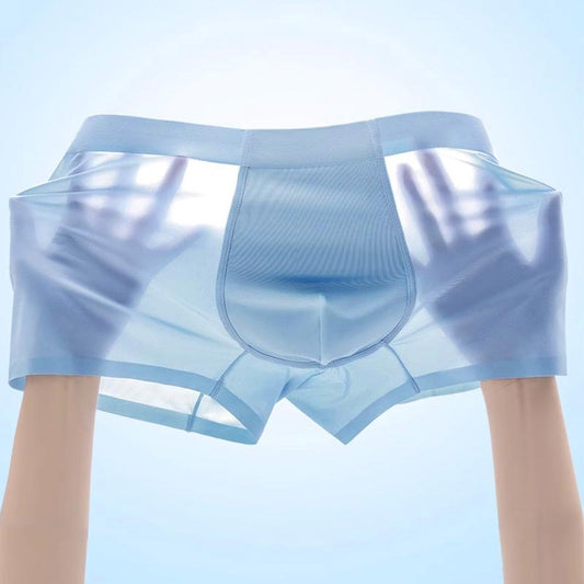 4pcs Men’s Ice Silk Antibacterial Breathable Boxer Briefs